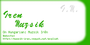 iren muzsik business card